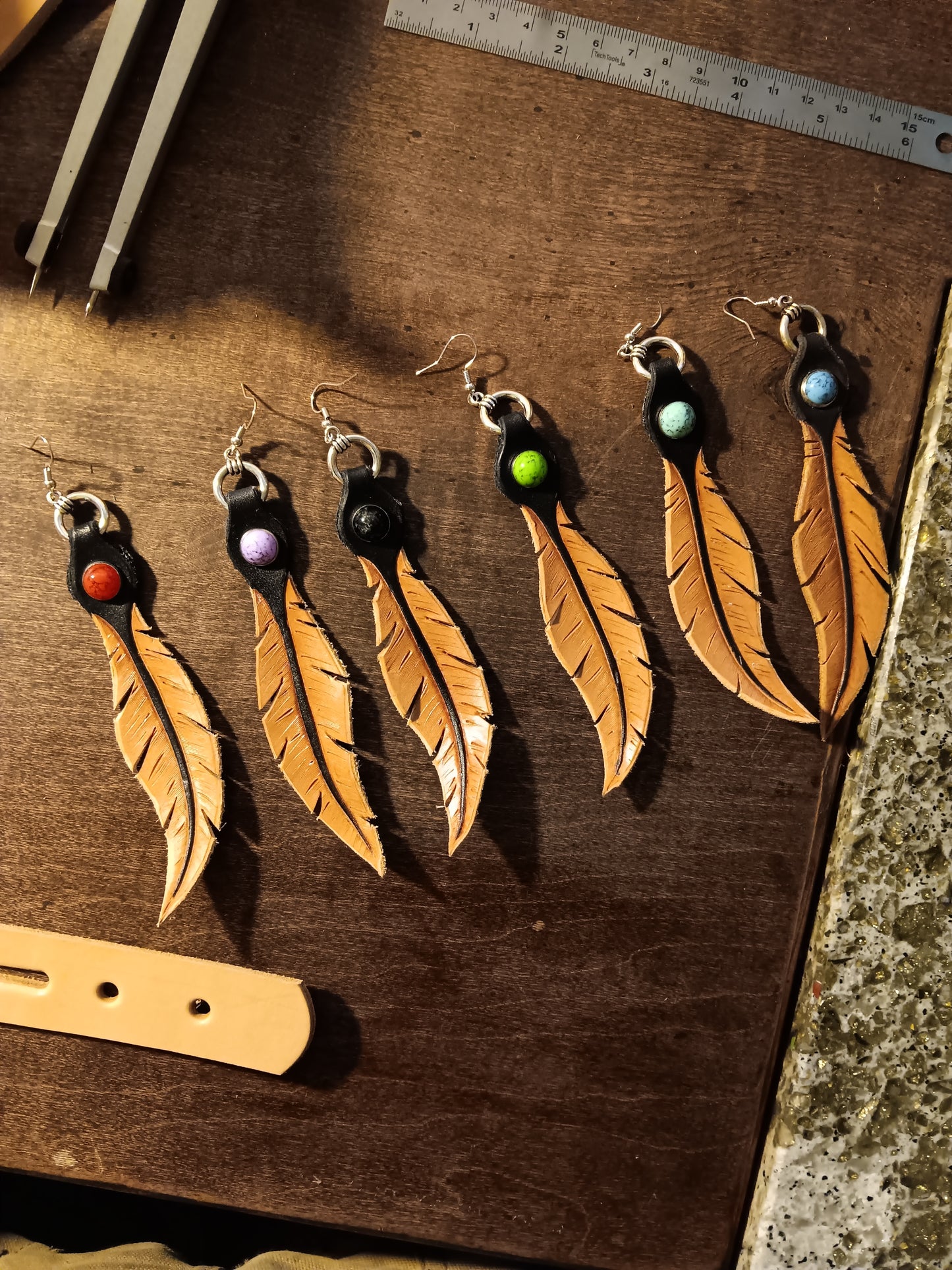 Large Feather Earrings