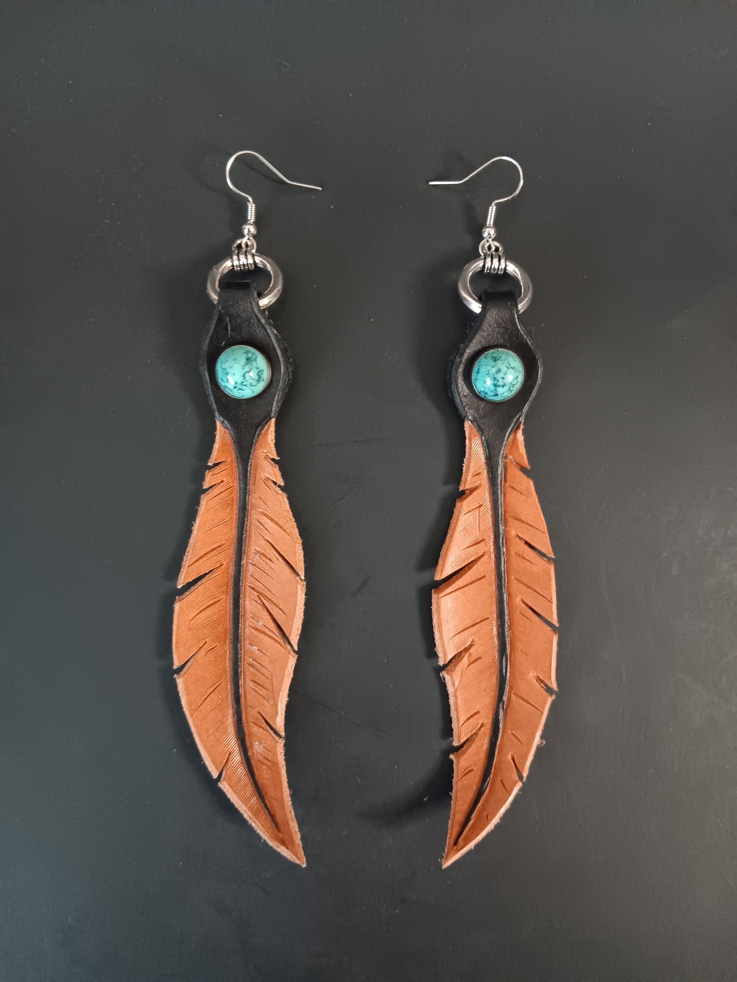 Large Feather Earrings