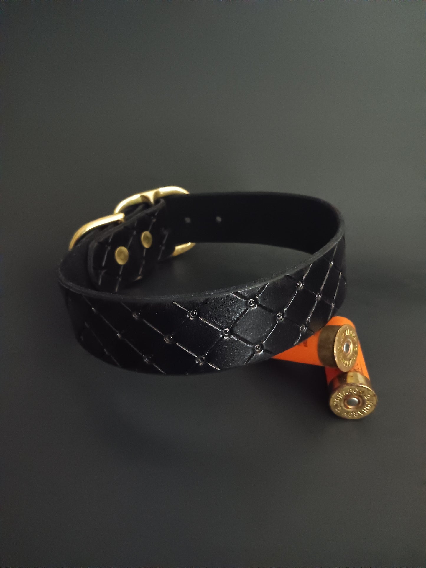 Black Chain Link Dog Collar